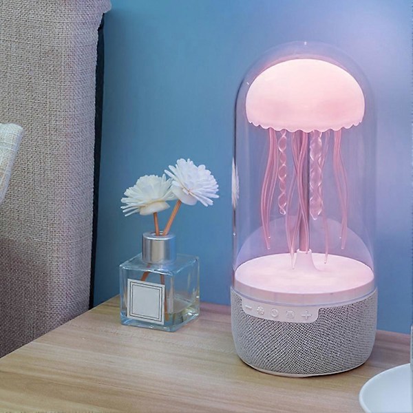 Mini Bærbar Vandmand Bluetooth-højttaler - Farverig Stemningslampe Dekorativ Natlampe Gave til Hjemmet, Kontoret og Rejser