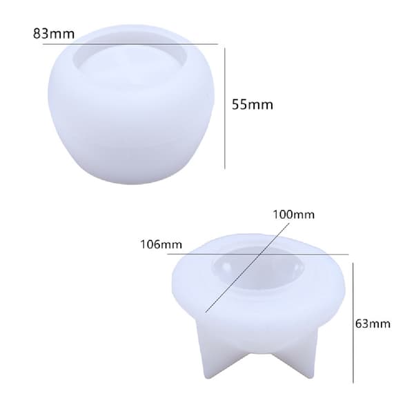 Silikonform for DIY Krystall Dråpe Lim Form Svamp Oppbevaringsboks