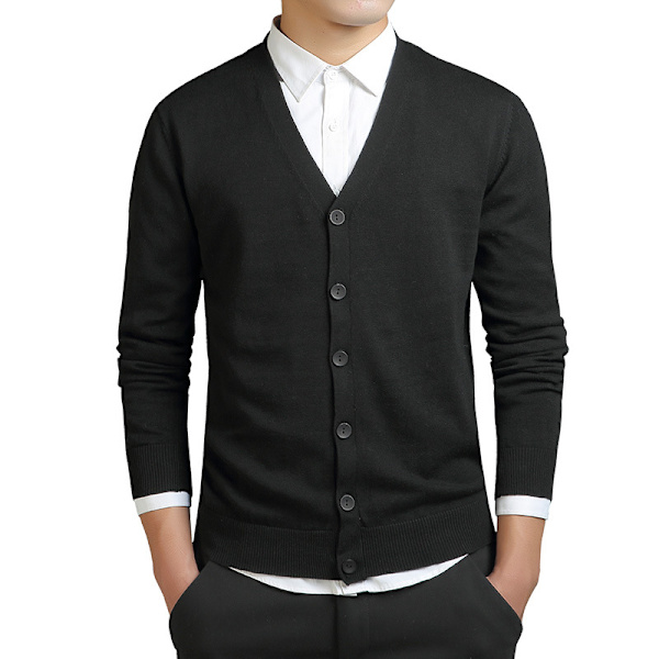 Herreblazer med knapper, lett strikk