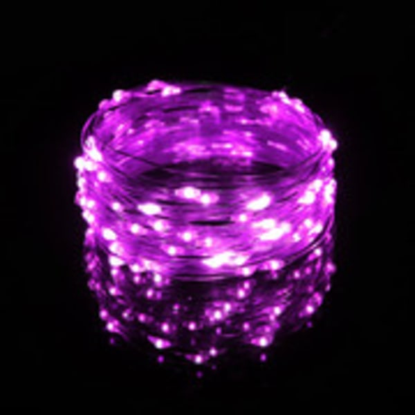 Halloween Dekorasjonslys, Oransje Feelykter, 3m 9.8ft 30 LED Halloween Dekorstrenglys Mikro Sølvtråd Batteridrevet purple.