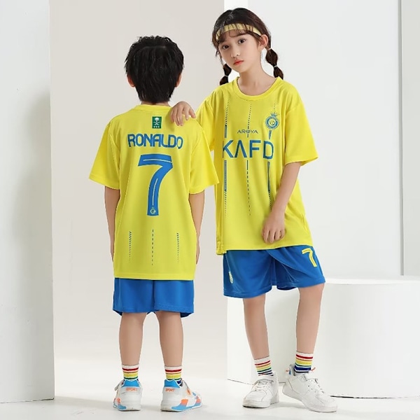 Fotbollskläder set för barn, storlek 7, Ronaldo nummer 10, Messi A A 26 (140-145cm)