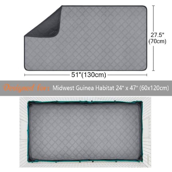 Burmattor för marsvin 60x120 cm 2-pack GINISWEETY