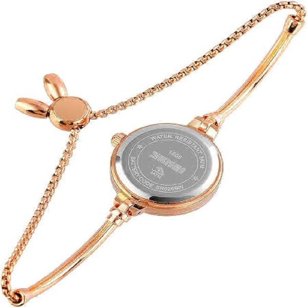 (Sort) Dameur Analog Quartz Ur Diamant Armbånd