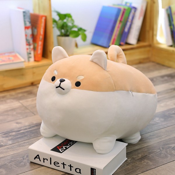 Husdjurs Hund Den nya 40 cm 50 cm Squishmallows plyschleksak Djur Kawaii mjuk stor kudde 40 cm (0,4 kg) Fat brown