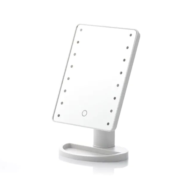 Stilren sminkspegel med LED-belysning 1-Pack