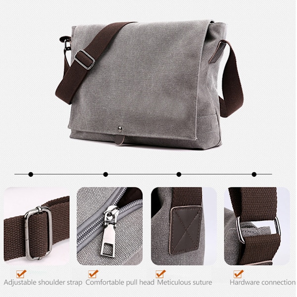 Canvas messenger taske Mode skuldertaske Fritid