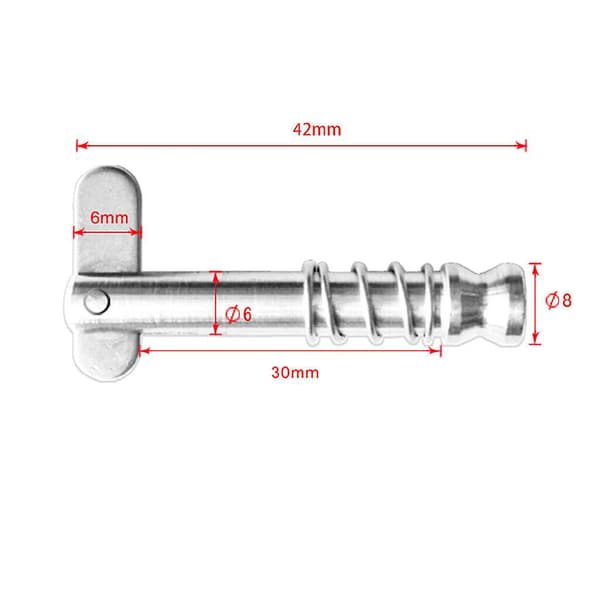 4x Quick Release Pins til dækshængsler Båd Bimini Top Fittings 316 Rustfrit Stål