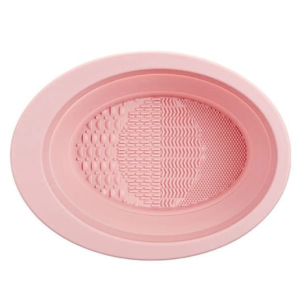 TECHNIQUE PRO SAMMENKLAPPELIG SILIKONE MAKEUPBØRSTE RENSEBAKKE - NUDE ROSE