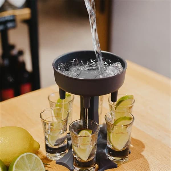 6-snapseglas sæt med holder, inklusive 6 snapseglas til alle typer drinks Pink