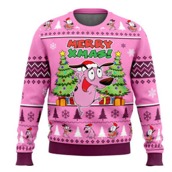 Hauska koira Merry Christmas Ruma Joulupaita Pullover Miesten 3D-paita Toppit L Funny dog