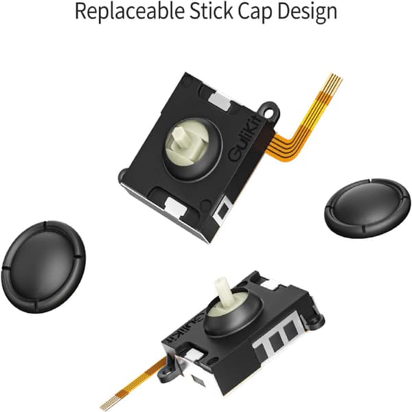 Guli Switch Joystick erstatningssett, uten strøm, Hall-effekt joystick for Switch Joycon, OLED Switch Joycon og