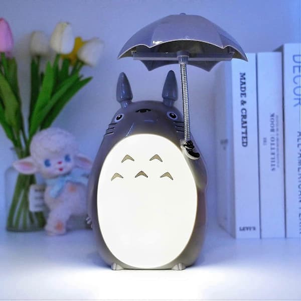 Min Nabo Søte Ting Nattlys, Totoro Merchandise, med 2 Moduser for Soverom Nattbordslampe Leselys Beste Gaver til Jenter Gutter og Venner