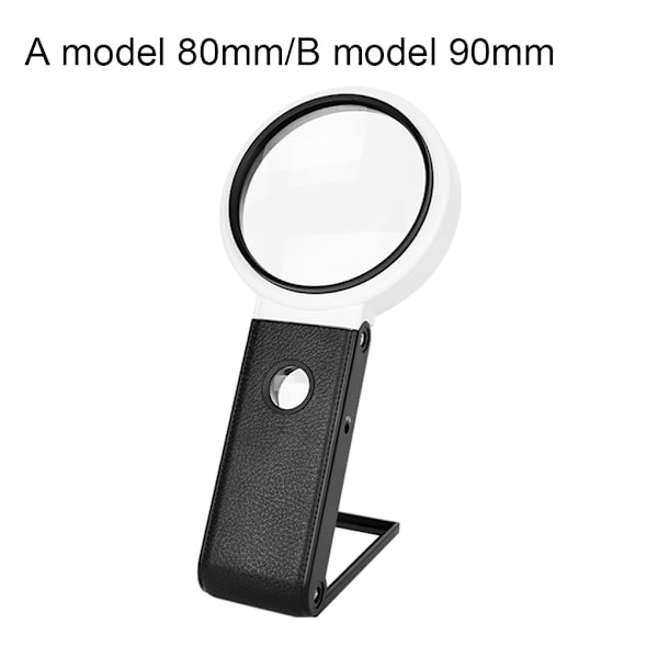1/2/5 Sammenklappelig lup med LED-lys - Høj Definition A 80mm 6X 25X 1 Pc A 80mm 6X 25X