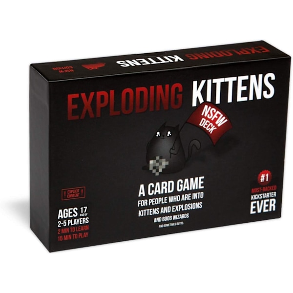 Exploding Kittens NSFW - ADULT Russian Roulette Card Game, Adult Drinking Game - Adult & Teen Card Game - 2-5 Players