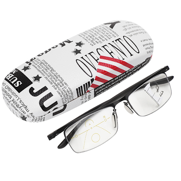 Muodikkaat Anti-sinivalolasit Presbyopia-lasit Visuaalisen väsymyksen lievitys Multifokaaliset lukulasit (+3.5 Musta)