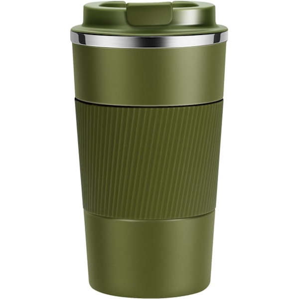Genanvendelig Termokrus Kaffe Kopper Vakuumisolering Rustfrit Stål Flaske til Varme Kolde Drikke Grøn Green 510ml