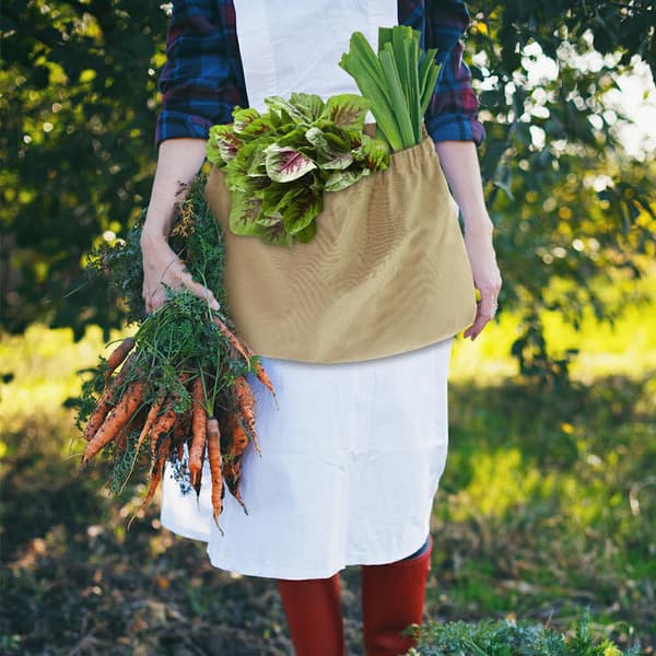 Original Harvest Trädgårdsförkläde för ogräsrensning, samla grönsaker, fr brown