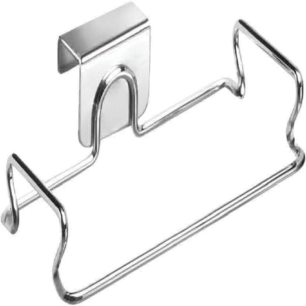 Poseholder, liten metalldøroppbevaring, sølv