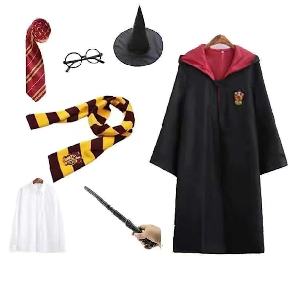 Harry Potter 7-pack Cosplay-set för Vuxna och Barn Halloween Julgåva XL Gryffindor