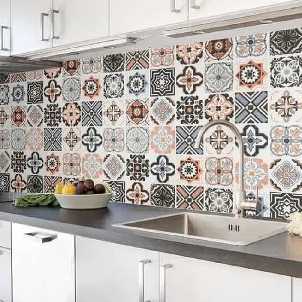 Selvklebende flisebakgrunn - 60 x 500 cm - PVC - Vanntett - Moderne stil