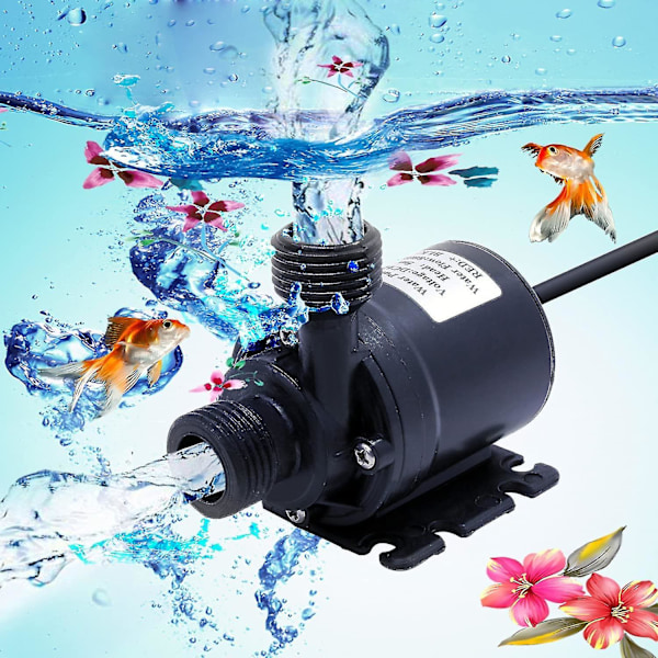 Kiertovesipumppu DC 12V 800l/h 5m Vedenkiertojärjestelmä Musta 1kpl Uutuus