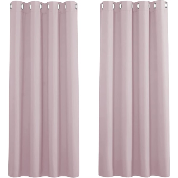2 stk. blendingsgardiner (Rosa 132*45cm)