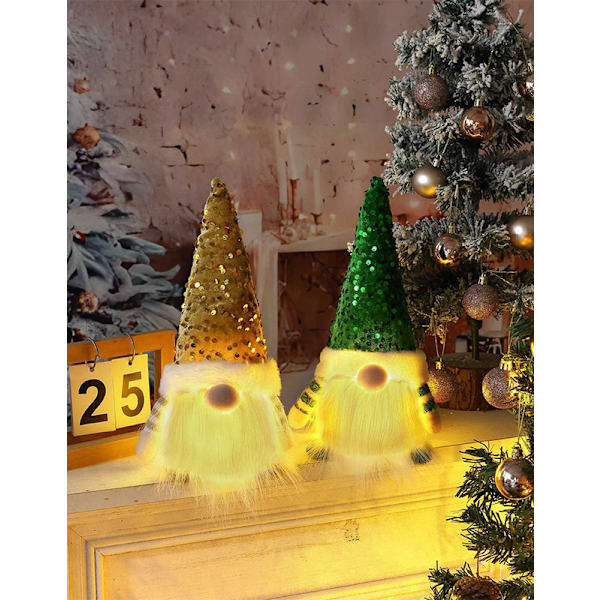 LED Julemand Rudolf Plysdukke Polyester Julepynt gray