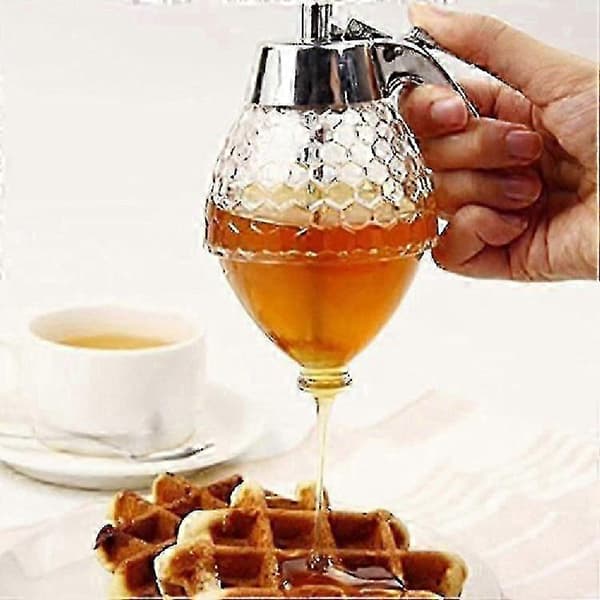 Akryl Sockerbehållare Dispenser - Fingeravtryckssockerburk, Sockerdispenser för Kaffe, 8 Oz