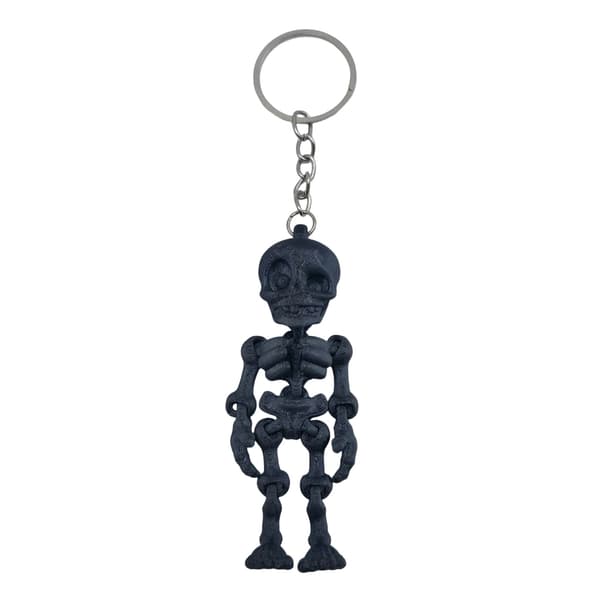 6-pak Halloween Skelet Nøgleringe 3D Udskåret Design Stærkt Tilbehør