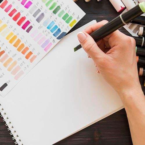 80 kpl - Tussit kotelolla - Kaksipuoliset - Kynät multifärg multicolor