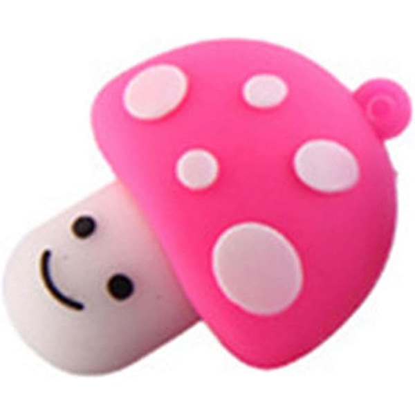Silikone U-disk Rosa Lille svampeform Tommelfinger U-disk, 128G