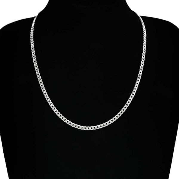 Sølvfarvet Halskæde Kædeled Sølv 3,5 mm silver