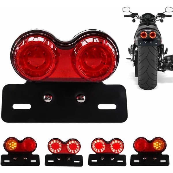 LED motorcykelbaklykta, integrerat bromsljus, blinkers, körljus