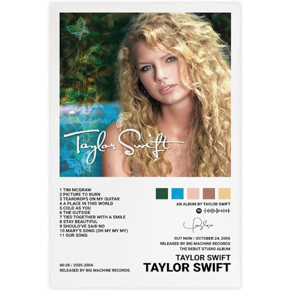 Popstjerne Canvas Poster til Taylor Swift til Værelset Æstetisk Canvas Vægkunst Soveværelse Taylor Swift Taylor Swift H Taylor Swift 30*40cm