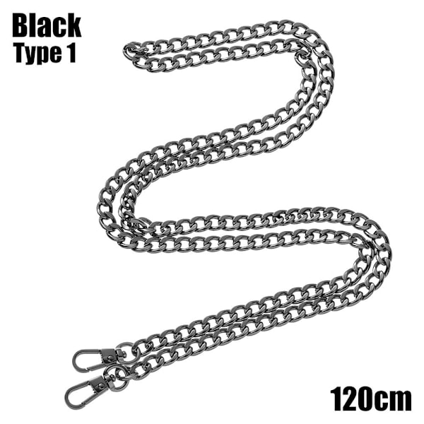 Veskekjede skulderstropp stropper SVART 120 CM TYPE 1 TYPE 1 - høy kvalitet Svart 120 cmType 1-Type 1 Black