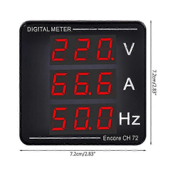 Avansert AC spennings- og strømmåler med 1-140A amperemeter og 50-500V voltmeter