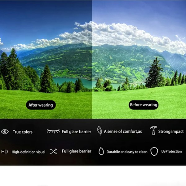 Clip On - Flip Up - Solglasögon - (2-Pack) - MELLAN -