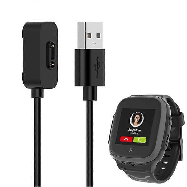 Kompatibel med Xplora X5 Play Smartklokke Lader 1m Magnetisk Absorpsjon USB Ladekabel Black