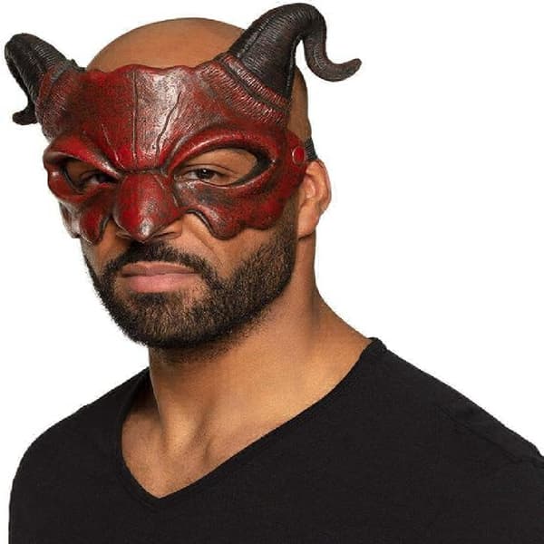 djävulsskum halvmask, flerfärgad