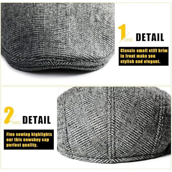 Toppet Caps Menn Beret Menn Vinter Varmt Caps Newsboy Flat