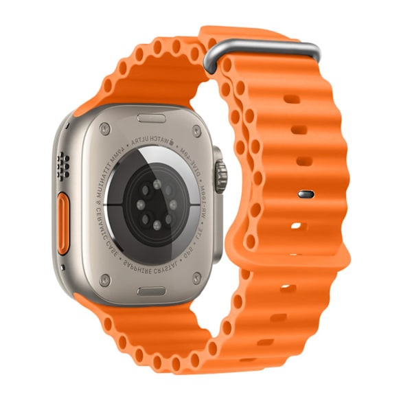 Ocean rem F?r Apple Watch Ultra 2 band 49mm 45mm 44mm 40mm 41mm 42mm 49 mm silikon armbånd iWatch serie 9 7 6 3 se 8 Orange Y Orange 38mm 40mm 41mm