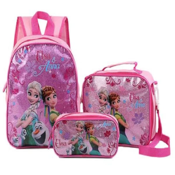 Frozen Ryggsäck Skolväska 3-pack Födelsedagspresent pink Rosa