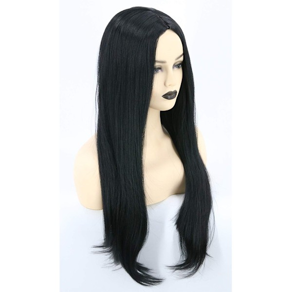 Cosplay Parykk Kvinner Langt Svart Rett Parykk Halloween