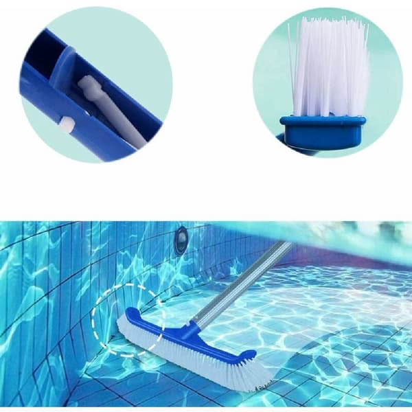 2 hållbara poolborstar i plast för rengöring av poolväggar