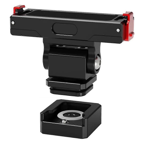 Velegnet til Insta360 GO3S/3 Magnetisk Quick Release Cold Shoe til 1/4 Base Multifunktionsjustering Fastgørelsesbeslag, A Sort Standard model Black