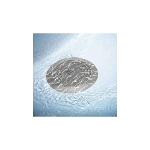 2-pack livsmedelsklassad FDA köksvask rund silikon diskbänksplugg vattenpropp silikon golvbrunn lock diameter 15cm grå