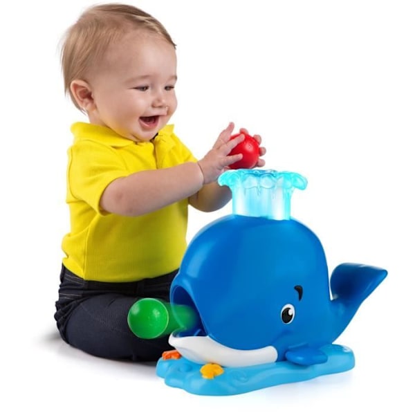 LIGHT STARTS Leke for baby og barn, ballskyting, lyd og lys, Hval