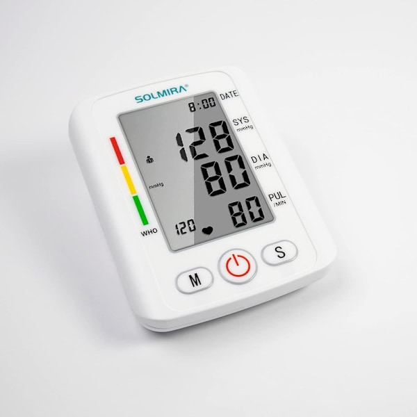 Digital Elektrisk Blodtrycksmätare för Handleden, Vit, Olika Färger, 2 Användarminnen