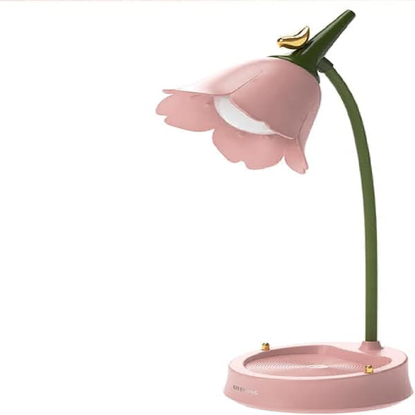 Trådløs LED-bordlampe, justerbar bordlampe med dimbar svanehals