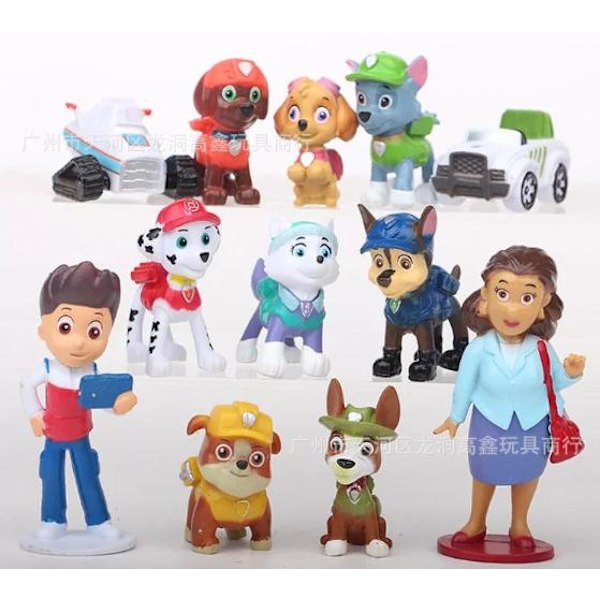 Sesong 2 PAW PATROL 12 stk FIGURER Julegaver